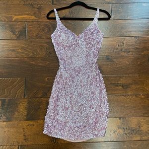 Pink sparkly Sherri hill dress size 0